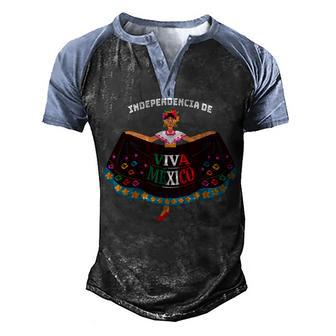 Viva Mexico Mexican Independence Mexican Flag 16Th September Men's Henley Shirt Raglan Sleeve 3D Print T-shirt - Thegiftio UK
