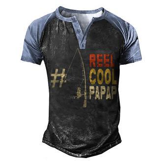 1 Fishing Reel Cool Papap Men's Henley Shirt Raglan Sleeve 3D Print T-shirt - Thegiftio UK