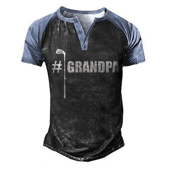 1 Grandpa Golf Back Design Men's Henley Shirt Raglan Sleeve 3D Print T-shirt - Thegiftio UK