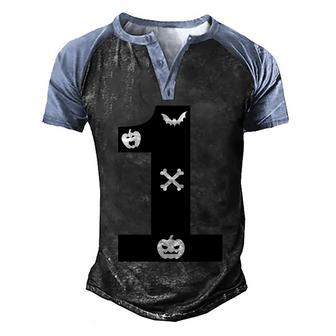 1 Name Charater Pumpkin Dracula Halloween Quote Graphic Design Printed Casual Daily Basic Men's Henley Shirt Raglan Sleeve 3D Print T-shirt - Thegiftio UK