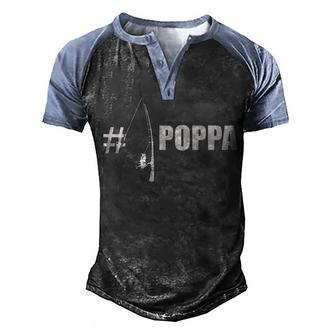 1 Poppa Fishing Men's Henley Shirt Raglan Sleeve 3D Print T-shirt - Thegiftio UK