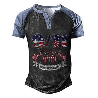 11 September Memorial Tshirt11 September Memorial September 11Th Anniversary V3 Men's Henley Shirt Raglan Sleeve 3D Print T-shirt - Thegiftio UK