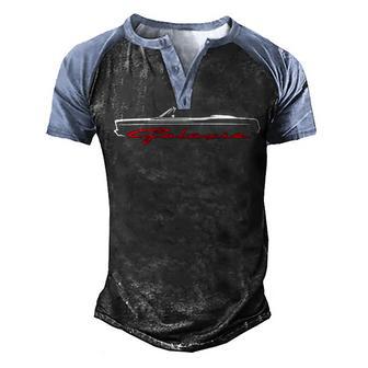 1967 Galaxie Convertible Men's Henley Shirt Raglan Sleeve 3D Print T-shirt - Thegiftio UK