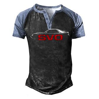 1984 1985 1986 Svo Mustang Turbo Men's Henley Shirt Raglan Sleeve 3D Print T-shirt - Thegiftio UK