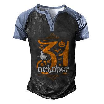 31 October Halloween Holiday Costume Funny Halloween Quote Men's Henley Shirt Raglan Sleeve 3D Print T-shirt - Thegiftio UK