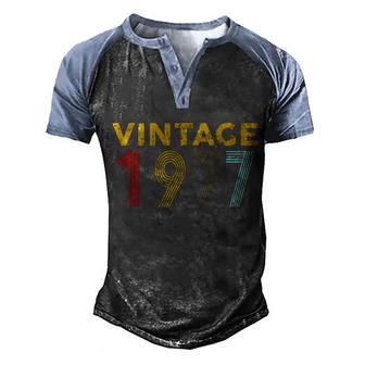 42Nd Birthday Gift Vintage Graphic Design Printed Casual Daily Basic Men's Henley Shirt Raglan Sleeve 3D Print T-shirt - Thegiftio UK