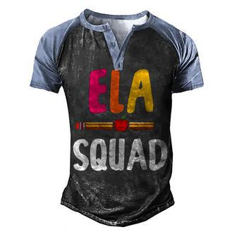 8Q1v Ela Squad English Language Arts Teacher School Men's Henley Shirt Raglan Sleeve 3D Print T-shirt - Thegiftio UK