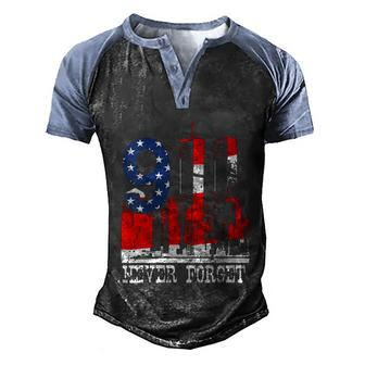 911 Never Forget Patriot Day Gift Graphic Design Printed Casual Daily Basic Men's Henley Shirt Raglan Sleeve 3D Print T-shirt - Thegiftio UK
