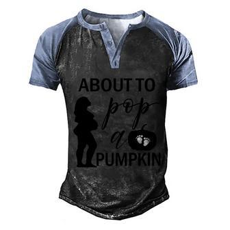 About To Pop A Pumpkin Graphic Design Printed Casual Daily Basic Men's Henley Shirt Raglan Sleeve 3D Print T-shirt - Thegiftio UK