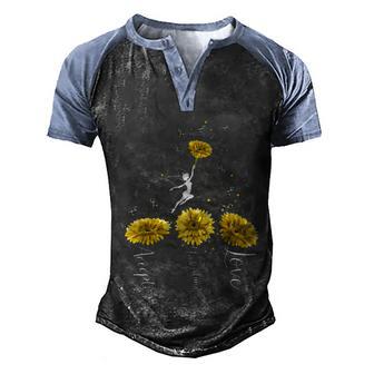 Accept Understand Love Sunflower Autism Awareness Support Graphic Design Printed Casual Daily Basic Men's Henley Shirt Raglan Sleeve 3D Print T-shirt - Thegiftio UK