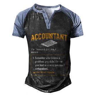 Accountant Definition Office Humor Accounting Graphic Design Printed Casual Daily Basic Men's Henley Shirt Raglan Sleeve 3D Print T-shirt - Thegiftio UK