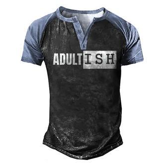 Adultish Graphic Design Printed Casual Daily Basic V2 Men's Henley Shirt Raglan Sleeve 3D Print T-shirt - Thegiftio UK