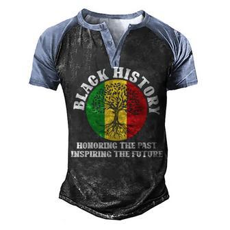 African American Pride Bhm Heritage Black History Month V2 Men's Henley Shirt Raglan Sleeve 3D Print T-shirt - Thegiftio UK