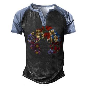 Afro Natural Black Hair Kind Pride Graphic Design Printed Casual Daily Basic Men's Henley Shirt Raglan Sleeve 3D Print T-shirt - Thegiftio UK