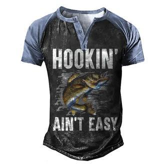 Aint Easy V2 Men's Henley Shirt Raglan Sleeve 3D Print T-shirt - Seseable