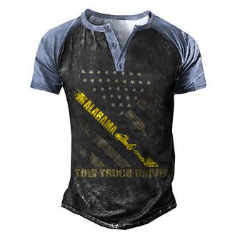 Alabama Tow Truck Driver Alabama Tow Truck Driver Gift Men's Henley Shirt Raglan Sleeve 3D Print T-shirt - Thegiftio UK
