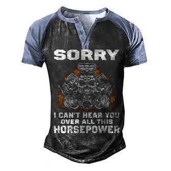 All This Horsepower Men's Henley Shirt Raglan Sleeve 3D Print T-shirt - Seseable