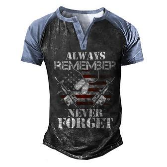 Always Remeber Never Forget Graphic Design Printed Casual Daily Basic V2 Men's Henley Shirt Raglan Sleeve 3D Print T-shirt - Thegiftio UK