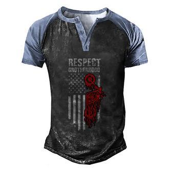 American Chopper Biker Outlaw Graphic Design Printed Casual Daily Basic Men's Henley Shirt Raglan Sleeve 3D Print T-shirt - Thegiftio UK