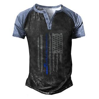 American Flag Fishing Tops Vintage Stay Positive Gift Graphic Design Printed Casual Daily Basic Men's Henley Shirt Raglan Sleeve 3D Print T-shirt - Thegiftio UK
