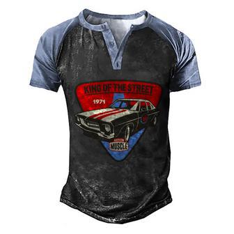 American Muscle Graphic Design Printed Casual Daily Basic V4 Men's Henley Shirt Raglan Sleeve 3D Print T-shirt - Thegiftio UK