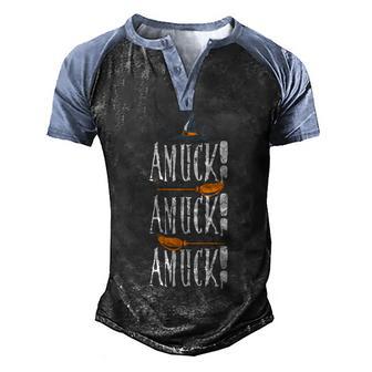 Amuck Halloween Graphic Design Printed Casual Daily Basic Men's Henley Shirt Raglan Sleeve 3D Print T-shirt - Thegiftio UK