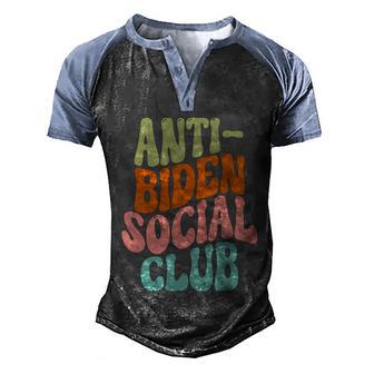 Anti Biden Social Club Graphic Design Printed Casual Daily Basic Men's Henley Shirt Raglan Sleeve 3D Print T-shirt - Thegiftio UK