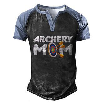 Archery Mom Archer Arrow Bow Target Funny Men's Henley Shirt Raglan Sleeve 3D Print T-shirt - Thegiftio UK