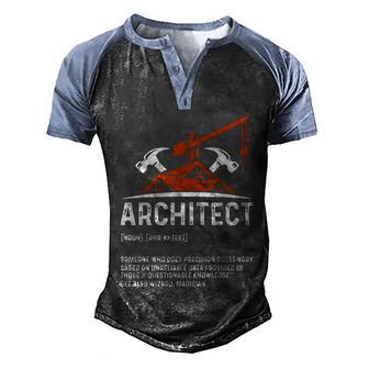 Architect Definition Architect Funny Architecture Men's Henley Shirt Raglan Sleeve 3D Print T-shirt - Thegiftio UK