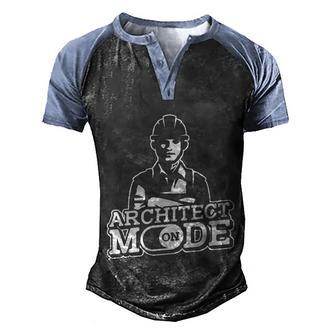 Architect Mode On Gift Architectural Building Design Architect Gift Graphic Design Printed Casual Daily Basic Men's Henley Shirt Raglan Sleeve 3D Print T-shirt - Thegiftio UK