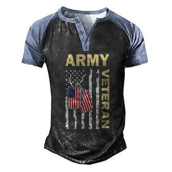 Army Veteran Gift Graphic Design Printed Casual Daily Basic V2 Men's Henley Shirt Raglan Sleeve 3D Print T-shirt - Thegiftio UK