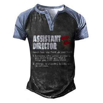 Assistant Director Definition Graphic Design Printed Casual Daily Basic Men's Henley Shirt Raglan Sleeve 3D Print T-shirt - Thegiftio UK