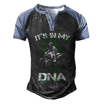 Atv Its In My Dna Quad Bike Four Wheeler Trick Graphic Design Printed Casual Daily Basic Men's Henley Shirt Raglan Sleeve 3D Print T-shirt - Thegiftio UK