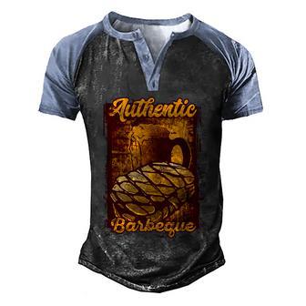 Authentic Barbeque Graphic Design Printed Casual Daily Basic Men's Henley Shirt Raglan Sleeve 3D Print T-shirt - Thegiftio UK