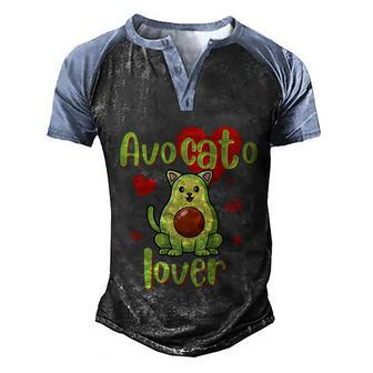 Avocato Avocado Cat Mom Cat Dad Lover Funny Cute Graphic Design Printed Casual Daily Basic Men's Henley Shirt Raglan Sleeve 3D Print T-shirt - Thegiftio UK