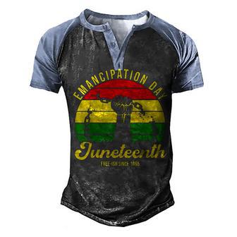 Awesome Juneteenth Emancipation Day 1865 Independence Men's Henley Shirt Raglan Sleeve 3D Print T-shirt - Thegiftio UK