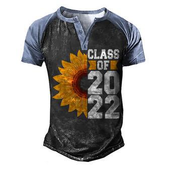 Awesome Sunflower Graduation Class 22 Graduate Gift Men's Henley Shirt Raglan Sleeve 3D Print T-shirt - Thegiftio UK
