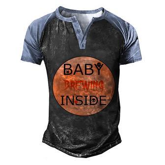 Baby Brewing Inside Halloween Quote Graphic Design Printed Casual Daily Basic Men's Henley Shirt Raglan Sleeve 3D Print T-shirt - Thegiftio UK
