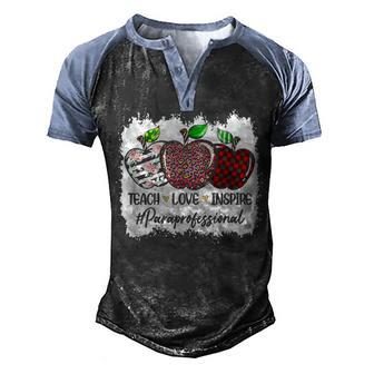 Back To School Paraprofessional For Teacher Student Kids Men's Henley Shirt Raglan Sleeve 3D Print T-shirt - Thegiftio UK