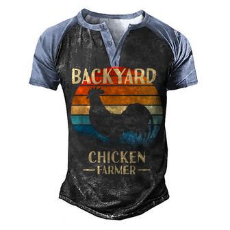 Backyard Chicken Farmer V2 Men's Henley Shirt Raglan Sleeve 3D Print T-shirt - Thegiftio UK