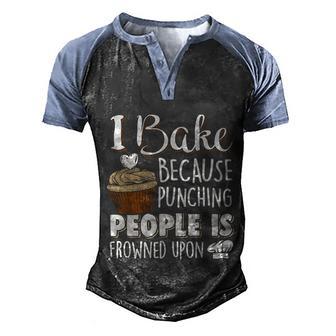 Baking Lover Punching People Baker & Cupcake Graphic Design Printed Casual Daily Basic Men's Henley Shirt Raglan Sleeve 3D Print T-shirt - Thegiftio UK
