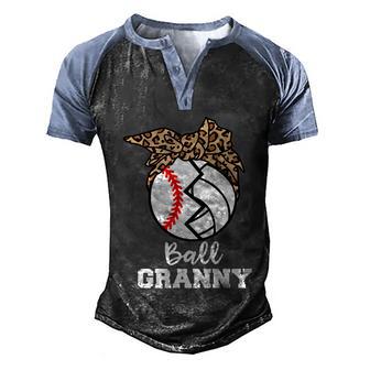 Ball Granny Funny Baseball Volleyball Granny Gift Graphic Design Printed Casual Daily Basic Men's Henley Shirt Raglan Sleeve 3D Print T-shirt - Thegiftio UK