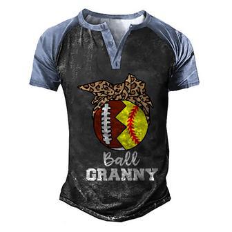 Ball Granny Funny Football Softball Granny Gift Graphic Design Printed Casual Daily Basic Men's Henley Shirt Raglan Sleeve 3D Print T-shirt - Thegiftio UK