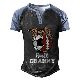 Ball Granny Funny Soccer Football Granny Gift Graphic Design Printed Casual Daily Basic Men's Henley Shirt Raglan Sleeve 3D Print T-shirt - Thegiftio UK