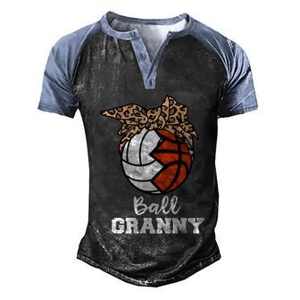 Ball Granny Funny Volleyball Basketball Granny Funny Gift Graphic Design Printed Casual Daily Basic Men's Henley Shirt Raglan Sleeve 3D Print T-shirt - Thegiftio UK