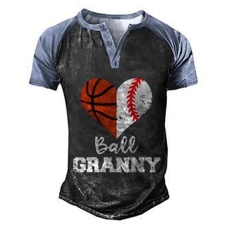 Ball Granny Heart Funny Baseball Basketball Granny Cool Gift Graphic Design Printed Casual Daily Basic Men's Henley Shirt Raglan Sleeve 3D Print T-shirt - Thegiftio UK