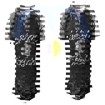 Baseball And Softball Mom Gift Men's Henley Shirt Raglan Sleeve 3D Print T-shirt - Thegiftio