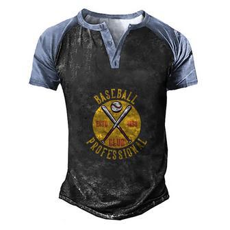 Baseball Club Professional Graphic Design Printed Casual Daily Basic Men's Henley Shirt Raglan Sleeve 3D Print T-shirt - Thegiftio UK