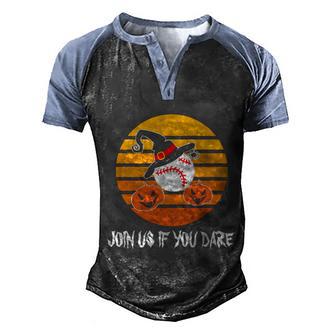 Baseball Halloween Witch Hat Pumpkin Halloween Day Graphic Design Printed Casual Daily Basic Men's Henley Shirt Raglan Sleeve 3D Print T-shirt - Thegiftio UK