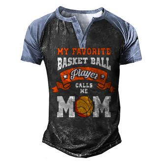 Basketball Mom Player Mothers Gift Men's Henley Shirt Raglan Sleeve 3D Print T-shirt - Thegiftio UK